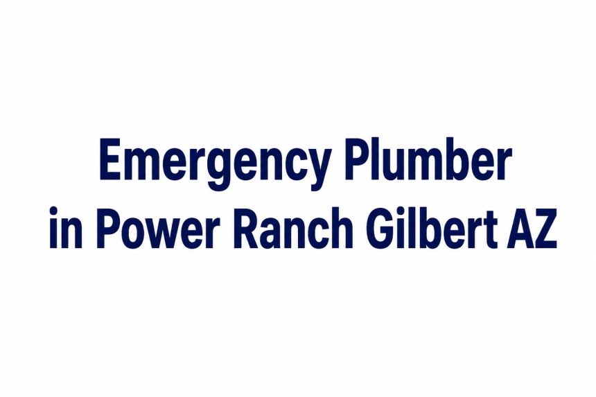 Emergency Plumber in Power Ranch Gilbert AZ Burst Pipe  Water Leak Repair