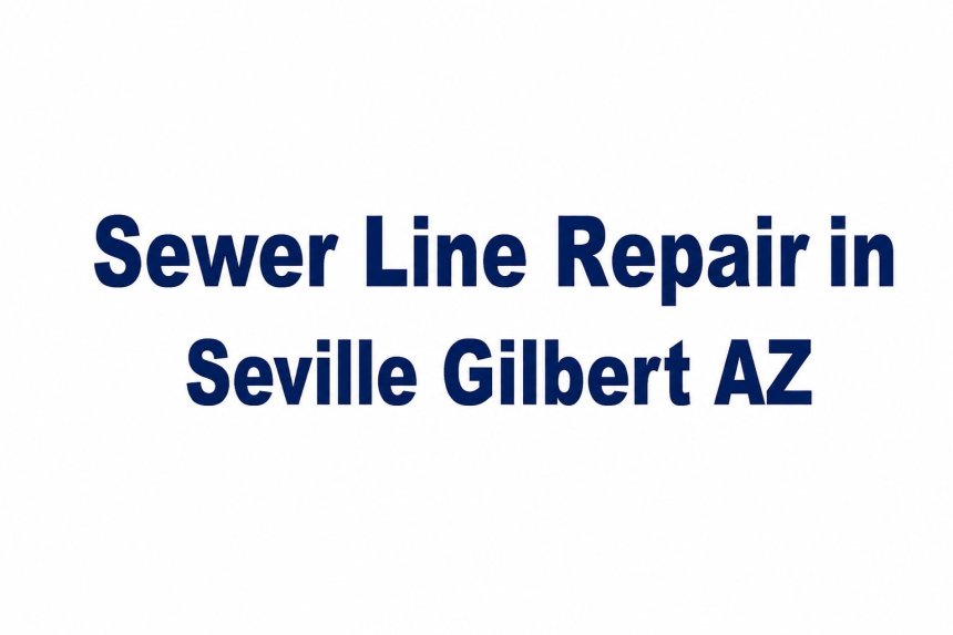 Sewer Line Repair in Seville Gilbert AZ  Signs Your Sewer Pipe Needs Repair