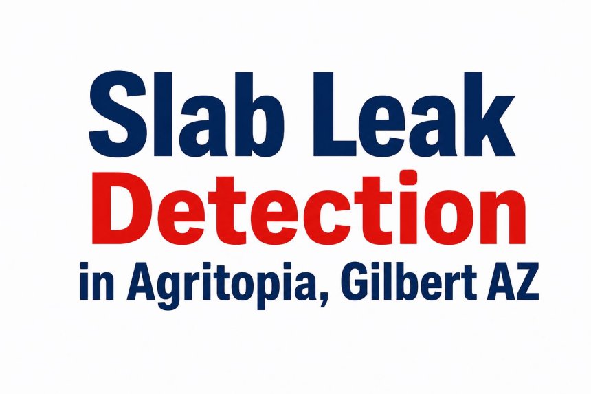 Slab Leak Detection in Agritopia Gilbert AZ  Warning Signs Homeowners Should Know