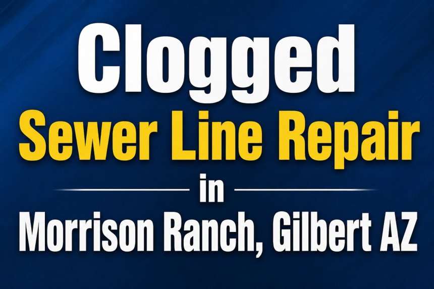 Clogged Sewer Line Repair in Morrison Ranch Gilbert AZ  Causes  Solutions